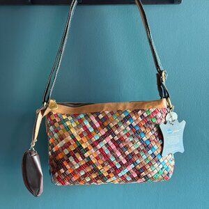 Amerileather Stella Woven Leather Bag NWT - So Vibrant!🌟